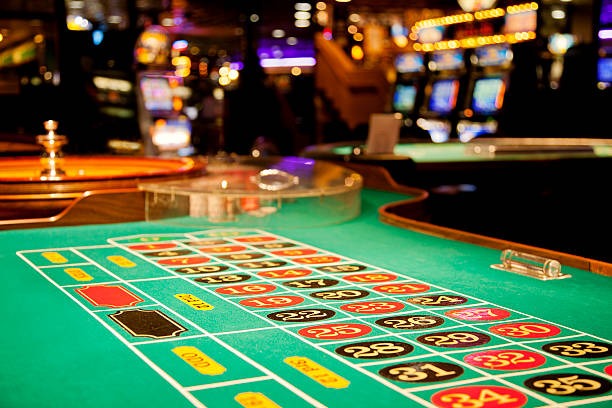 Live casino table with professional dealers